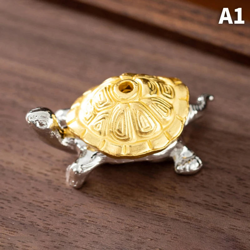 Dragon Turtle Incense Holder | Brass Alloy Incense Burner with Snail Sculpture close-up view