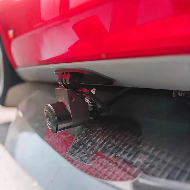 Universal Rear Camera Mount: ABS Windshield Bracket, No-Drill Peel & Stick, Adjustable A detail view
