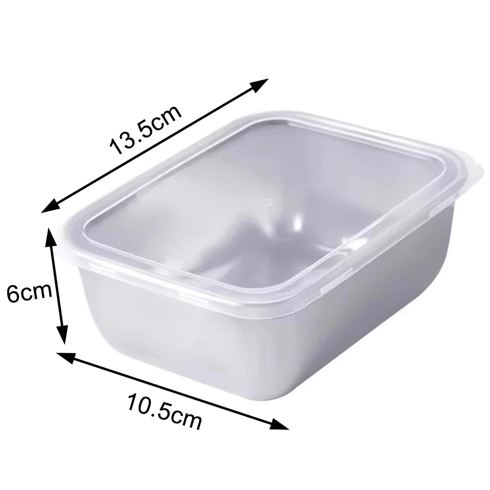 Stainless Steel Food Storage Container with Lid - Airtight Fresh-Keep Box for Fridge alternate view