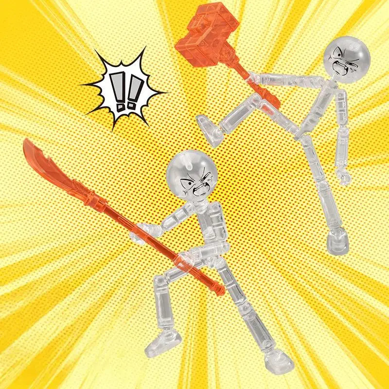 Movable Stickman Action Figure | DIY 3D Printed Robot Toy additional angle