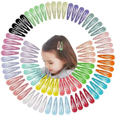 40Pcs Light Colorful Dripping Paint Water Drop BB Hair Clips Cute Princess Korean Hair Barrettes Non
