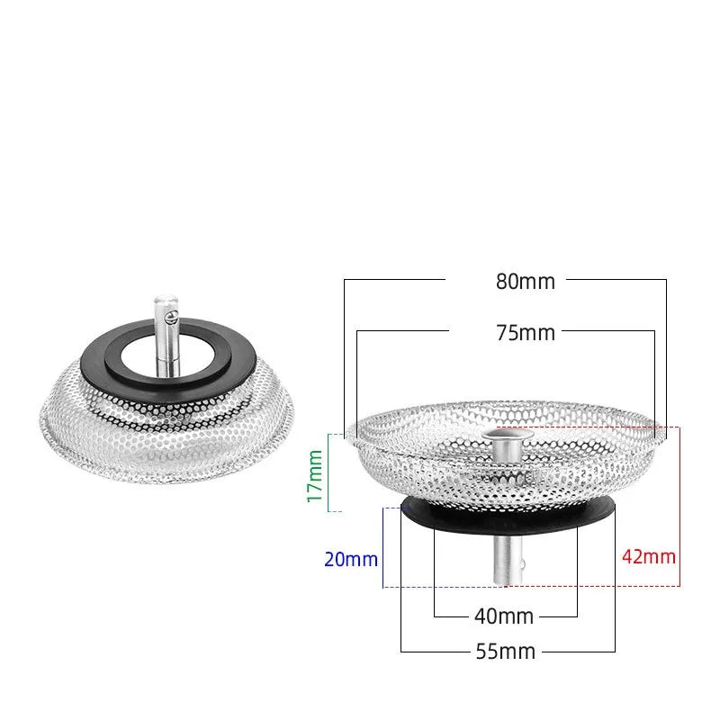 Waste Plug Kitchen Sink Strainer Replacement Basin Drain Filter Stainless Steel Showe alternate view