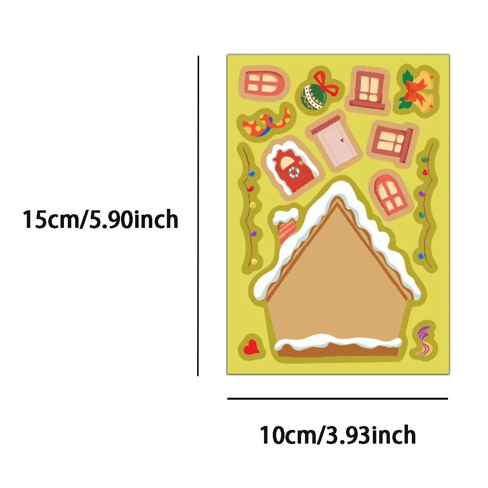 8PCS Christmas Face Changing Series Stickers Account Materials Skateboarding Notebook lifestyle view