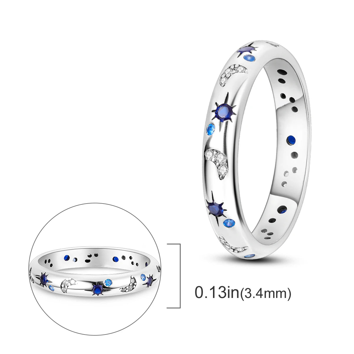 Plated Mystic Star Ring Infinite Love Original Design Zircon Wedding Rings Jewelry Women Gift