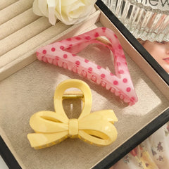 19 Styles Hair Claw Clips for Women Flower Cross Dots Heart Geometric Chic Barrettes Grip Hair Acces