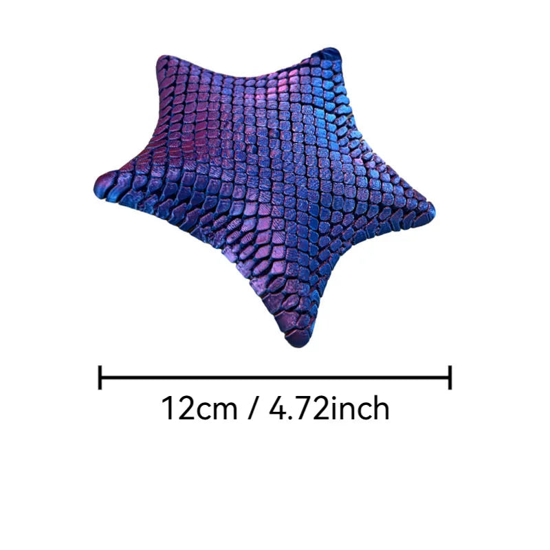 3D Printed Articulated Starfish Stress Relief Toy | Flexible Fidget Toy with Movabl additional angle
