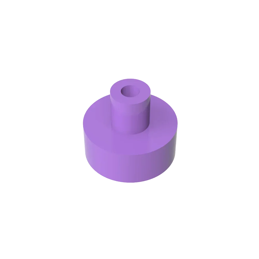 Gobricks Fliese Rund 1x1 mit Stange und Pin-Halter | Kompatibler Baustein