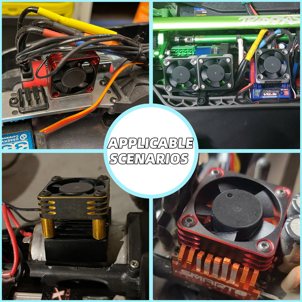 RC 25/30/35/40/50mm Fan 28000 RPM Heat Dissipation Cooling Fan for RC Crawler 1/10 additional angle