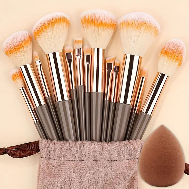 Professional 13-Piece Makeup Brush Set | Complete Cosmetic Tool Kit additional angle