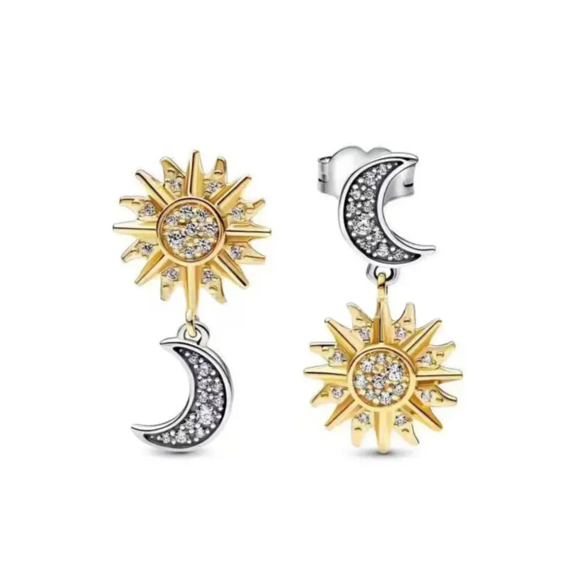 925 Sterling Silver Snowflake Heart Earrings | Fine Stud Earrings for Women lifestyle view