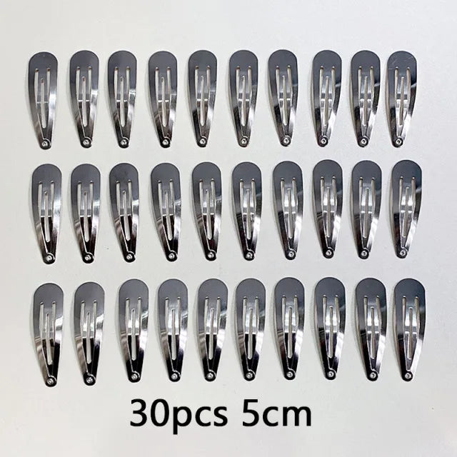 10/20/30PCS Women Basic Alloy Hairpin Silver Gold Waterdrop Shape Hair Clips Girls DIY H detail view