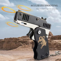 Folding Rubber Band Toy Gun | Elastic Pistol for Kids Outdoor Play