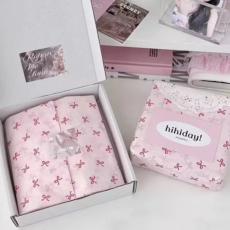 10Pcs Pink Bowknot Sydney Paper | Hand-Kneaded Paper Cotton Paper Bouquet Flower Wrap alternate view