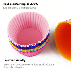 12Pcs Silicone Cup Cake Tool Bakeware Baking Mold Cupcake and Muffin for Cake Making Kit detail view
