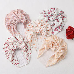 Baby Turban Hats with Prints | Soft Knit Newborn Caps alternate view