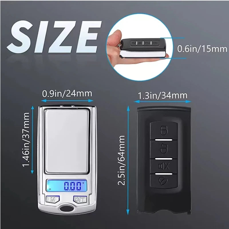Mini Electronic Digital Pocket Scale 200g/0.01g | Key Style Precision Weighing Scal additional angle