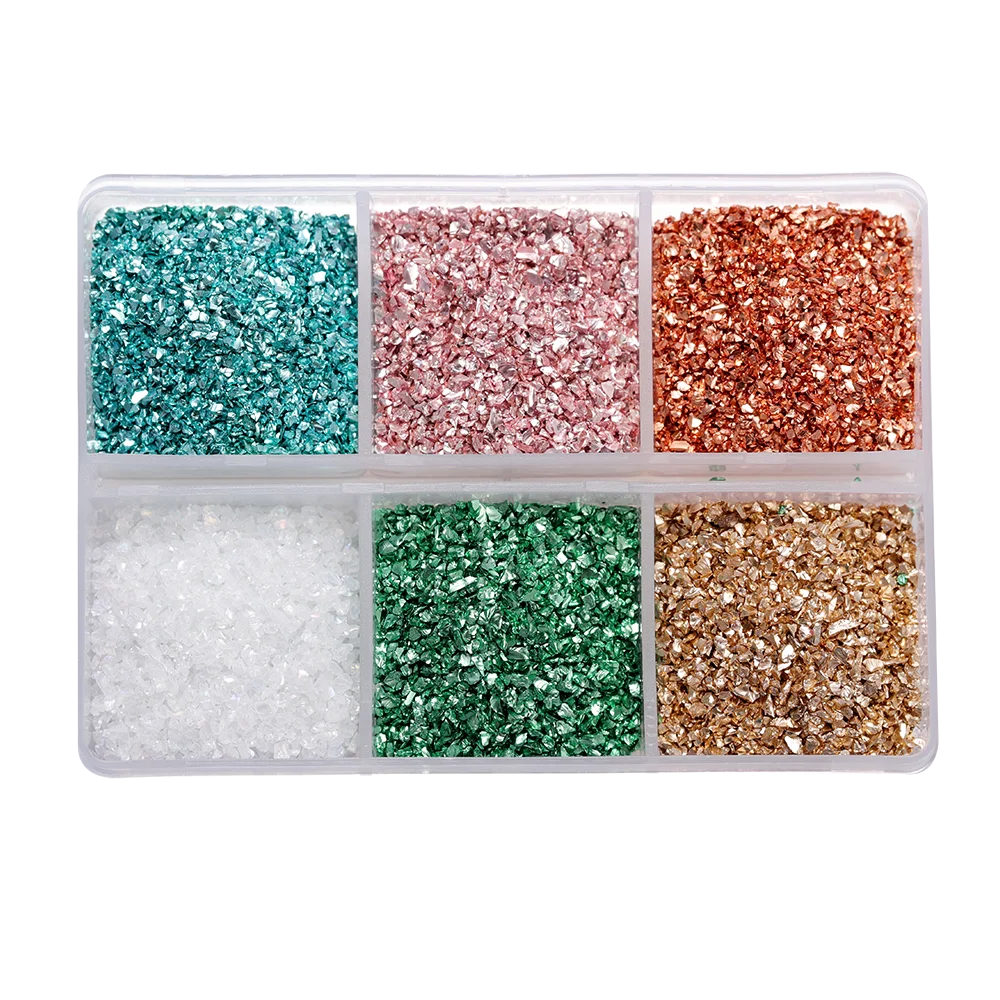 30g/Box Crushed Glass Stones Resin Filling Irregular Broken Stone for DIY Epoxy Resin close-up view