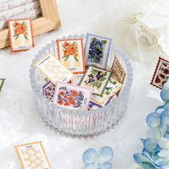 Flower Post Office Decorative Sticker Set | 46pcs Paper Stickers for Scrapbooking and Jo detail view