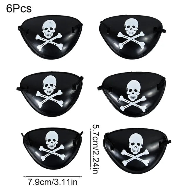 Pirate Theme Party Decoration Pirate Captain Hat Patch Pistol Treasure Toys For Kid additional angle