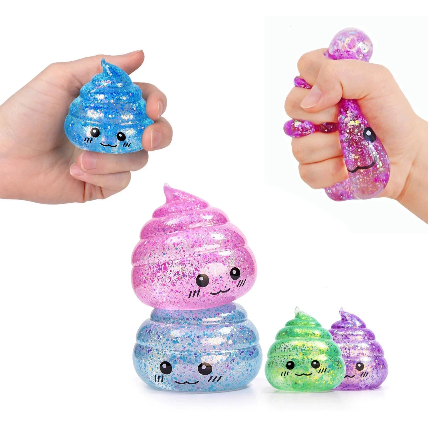 Novelty Squishy Poo Stress Ball Squishies Toys Maltose Funny Stretch Squeeze Fidget Toys for Adults