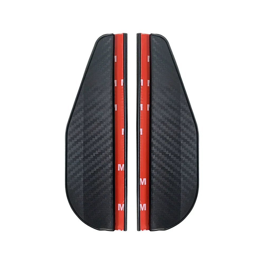 Rearview Mirror Rain Eyebrow 2PCS Carbon Fiber Soft PVC alternate view