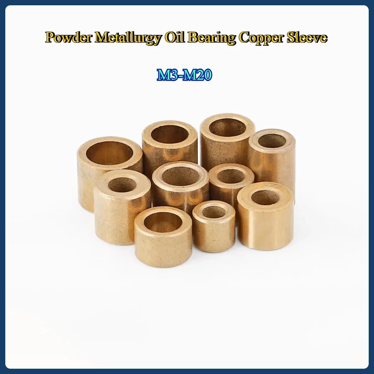 Powder Metallurgy Oil Bearing Copper Sleeve | Self-Lubricating Brass Shaft Sleeve M3-M60