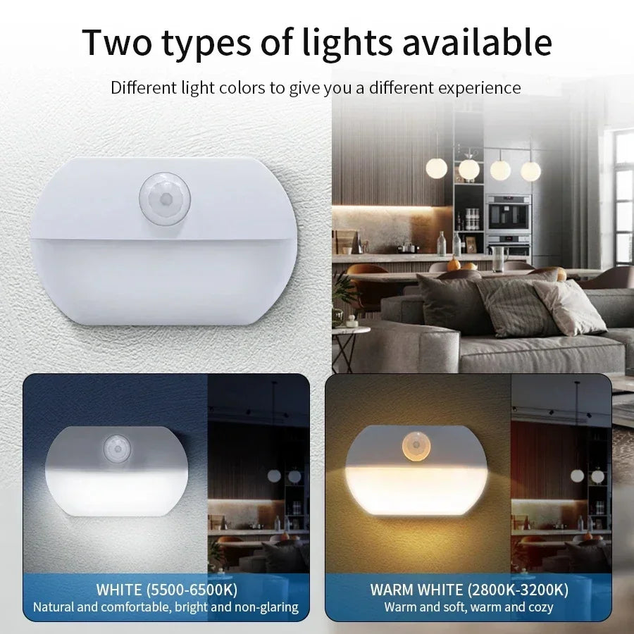 Motion Activated LED Night Light | Stick-on Battery Operated Sensor Lamp for Hallway, lifestyle view