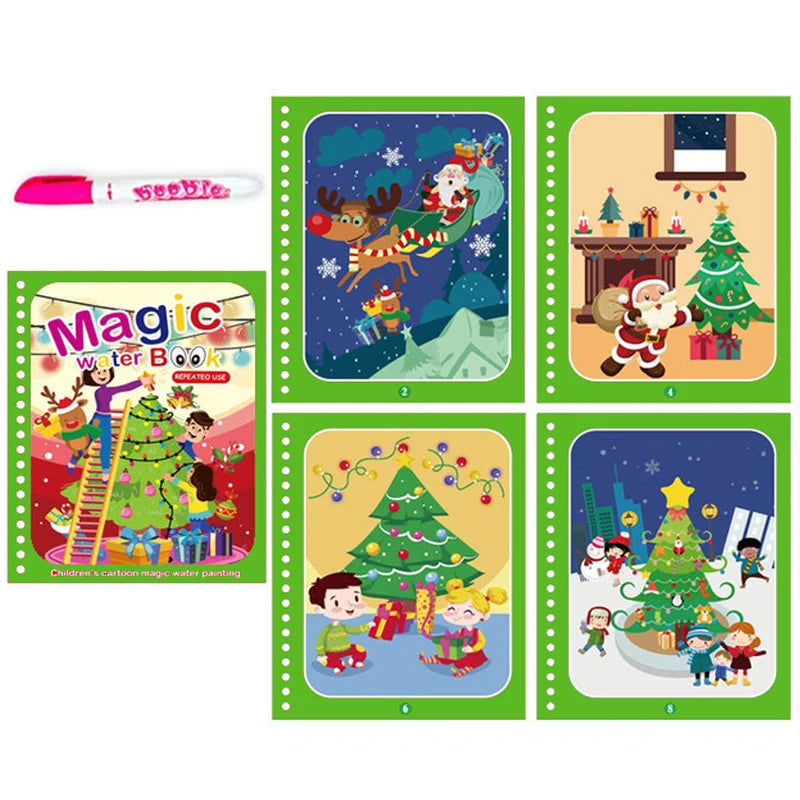 Children Early Education Toys Magical Book with Pen Water Drawing Montessori Toys Gift R detail view