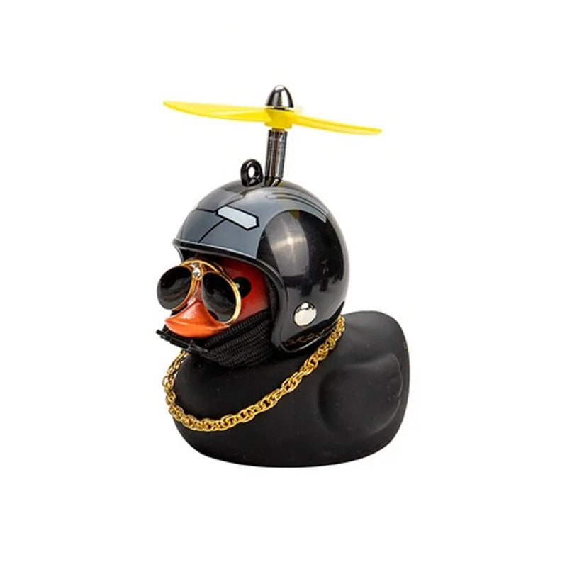 Rubber Duck With Helmet Pendant Black/Yellow alternate view