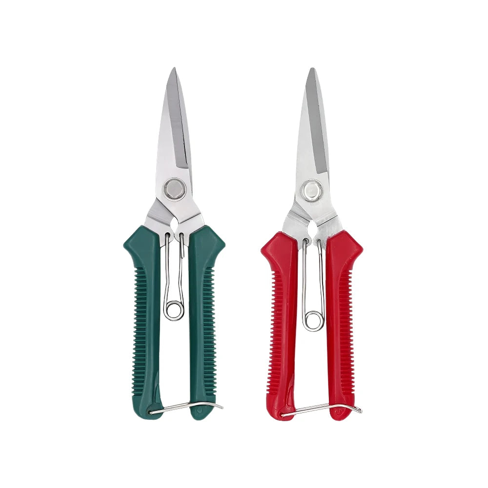 190mm Straight Head Pruning Shears | Stainless Steel Garden Scissors additional angle