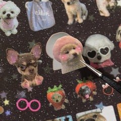 Cute Pets Sticker Book 30 Sheets | Scrapbooking DIY Collage Material alternate view