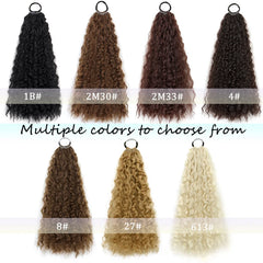 WIGSIN 18Inch Synthetic Long Curly Ponytail With Elastic Hair Rope Hair Extensions Fashionable Daily Use Party Hair Accessories