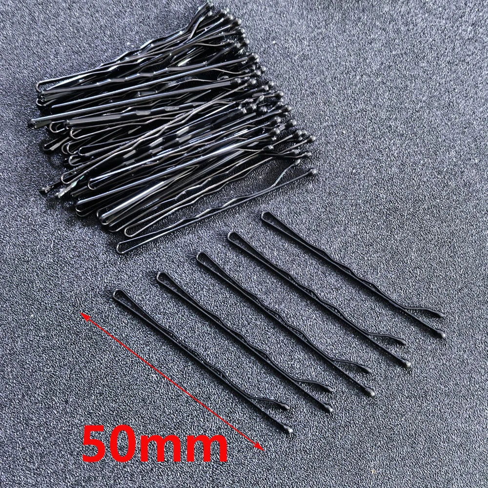 50PCS Silver Gold Color Hair Clip for Women Hairpin Curly Wavy Grips Hairstyle Hair additional angle