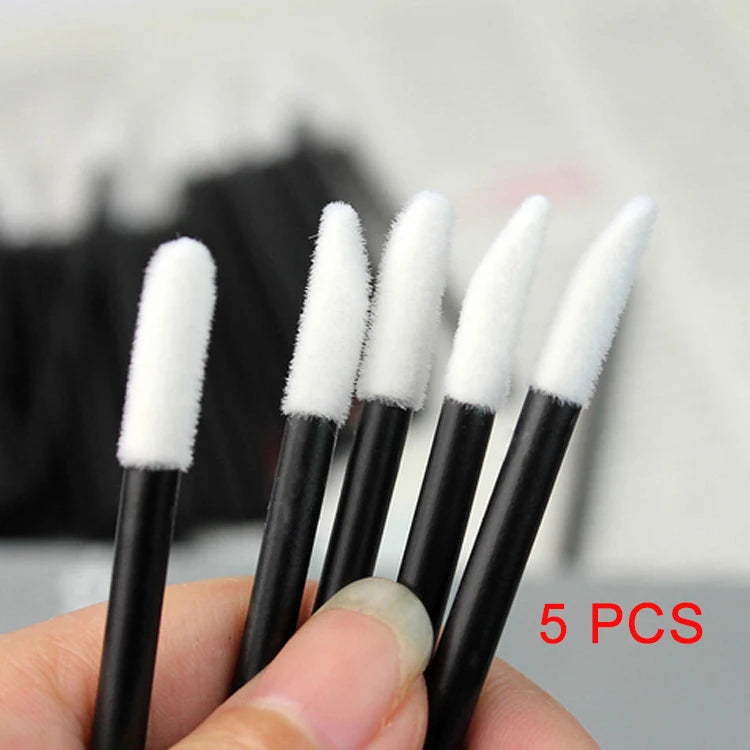 5/50/100 Pcs Lip Brushes Soft Cosmetic Lip Brush Lipstick Lip Glossy Wands Cleaner Appli detail view