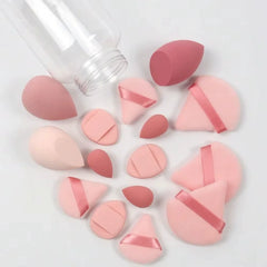 12/15Pcs Makeup Sponge Set | Latex-Free Beauty Blender Puff Kit close-up view