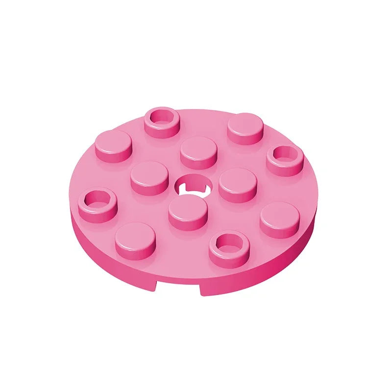 Gobricks GDS-841 Round Plate 4x4 with Hole | Compatible Building Block for DIY Creatio close-up view
