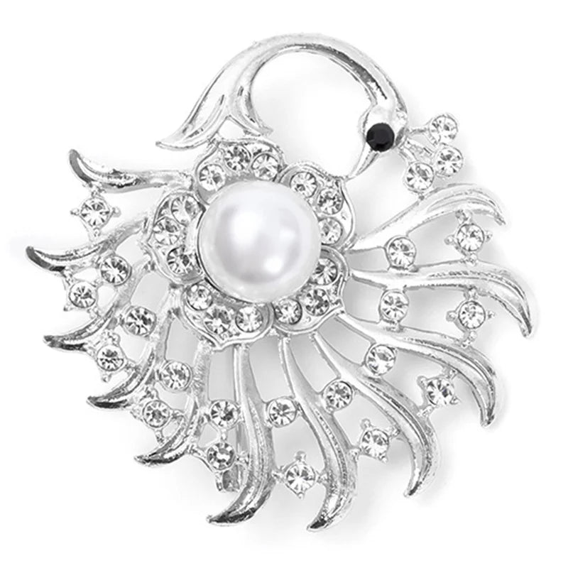 Elegant Pearl Flower Brooch Pin Badge For Women Girls Fashion Clothes Decoration Jewelry Gifts