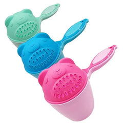 1PC Baby Cartoon Bear Bathing Cup Newborn Kid Shower Shampoo Cup Bailer Baby Kids Shower Water Spoon Bath Wash Cups