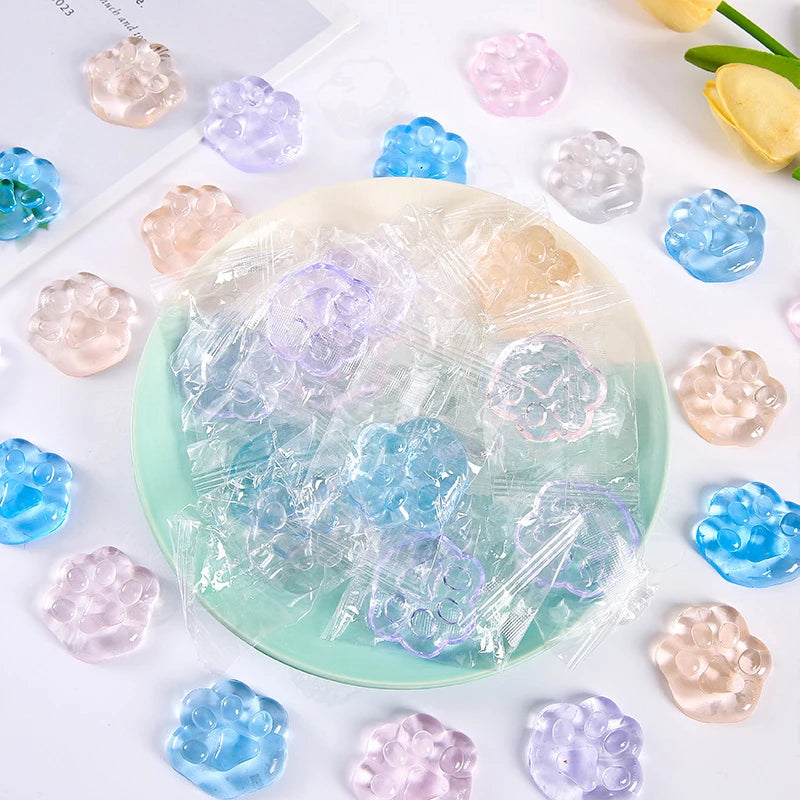 Kawaii Cat Paws Sticky Squeeze Toys Soft Realistic Quick Rebound Jelly Mini Cat Paws lifestyle view