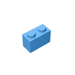Educational Assemblage Gobricks Brick 1 x 2 without Bottom Tube | Compatible with Leg alternate view