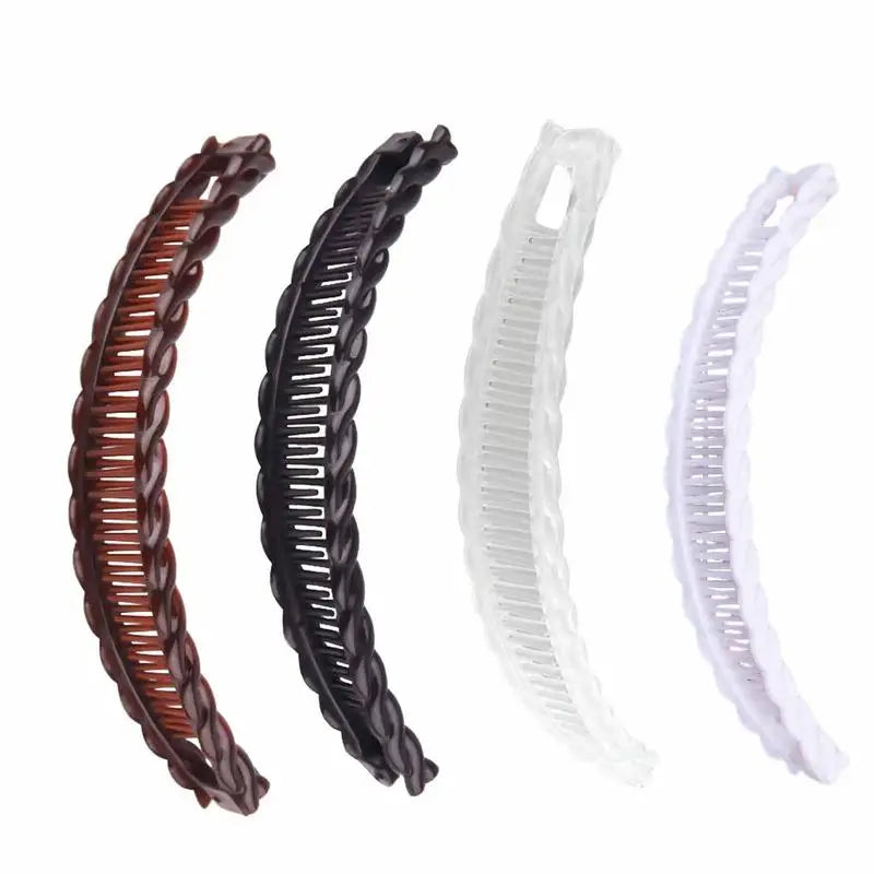 Acrylic Banana Hair Clip Fishtail Ponytail Clip for Women