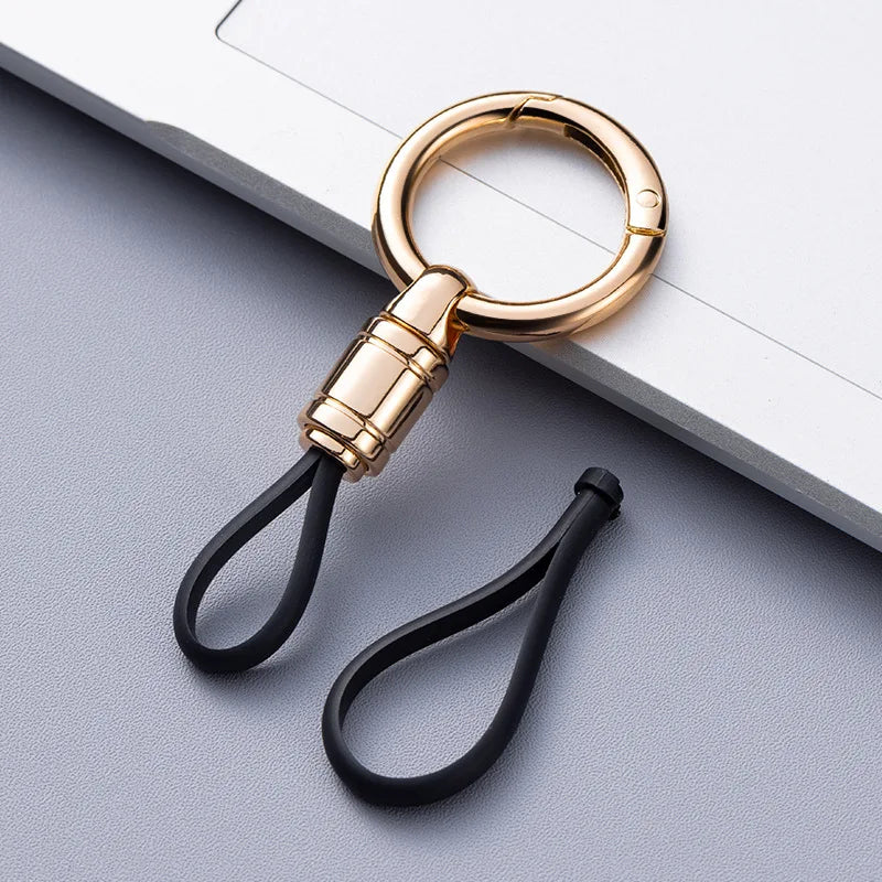 Metal Keychain for Men | Premium Anti-Lost Car Key Ring with Belt Clip additional angle