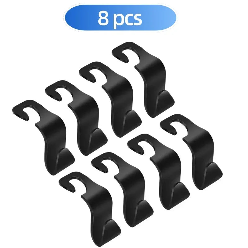 Car Seat Headrest Hooks Back Seat Organizer ABS 8 Pcs alternate view