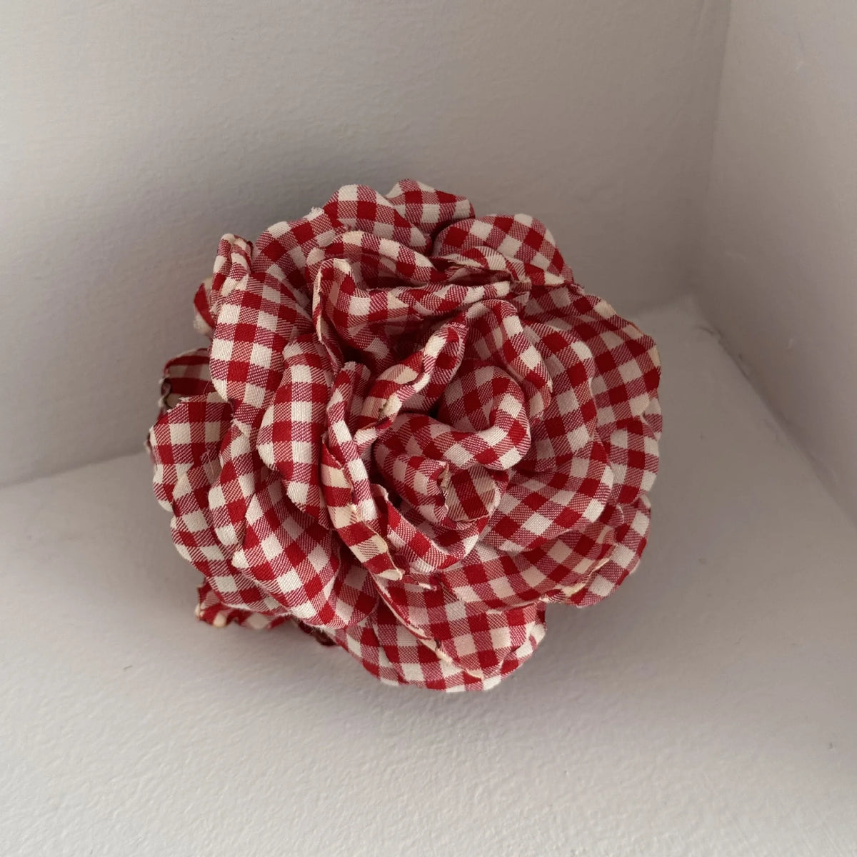 Plaid Fabric Flower Hair Claw Clips for Women Girls Korean Fashion Summer Vacation Ponytail Holder Hair Styling Accessories New
