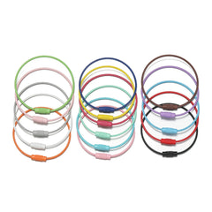 10pcs/lot 50mm Iron Key Ring Colorful Keychain Rings Screw Lock for Jewelry Making Keychain DIY Find