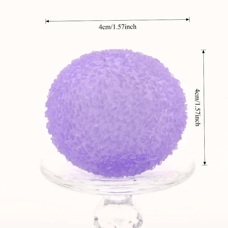 Ice Ball Maltose Squishy Toy | Blue Mochi Sensory Fidget for Stress Relief close-up view