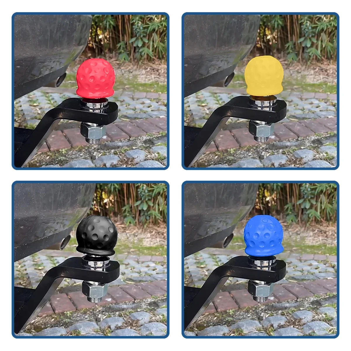 Rubber Trailer Hitch Ball Cover Dustproof Anti Rust additional angle