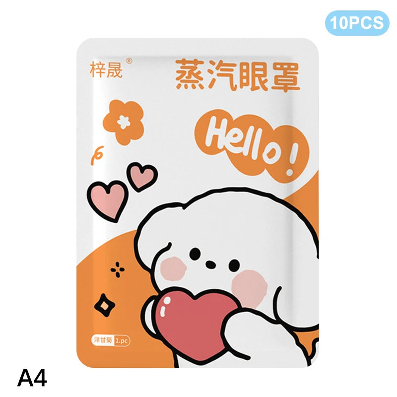 10Pcs Disposable Self-Heating Steam Eye Mask | Cartoon Sleep Aid & Eye Relaxation lifestyle view