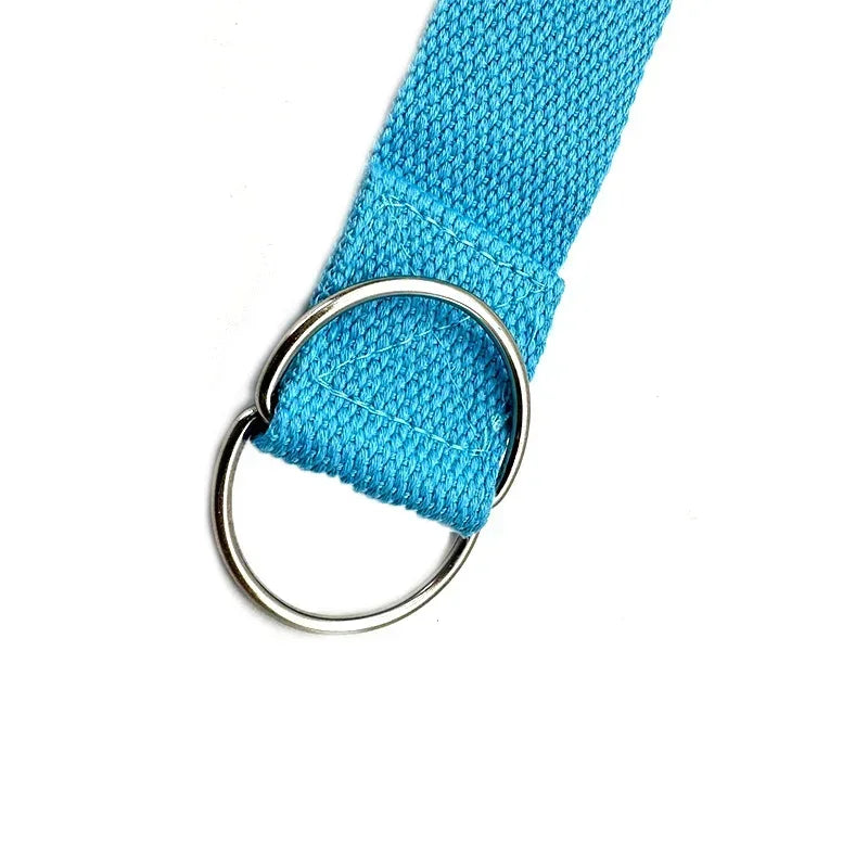 1.8m Cotton Yoga Strap with D-Ring Buckle | Adjustable Stretching Aid for Flexibility lifestyle view