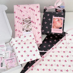 10Pcs Pink Bowknot Sydney Paper | Hand-Kneaded Paper Cotton Paper Bouquet Flower Wrapp close-up view